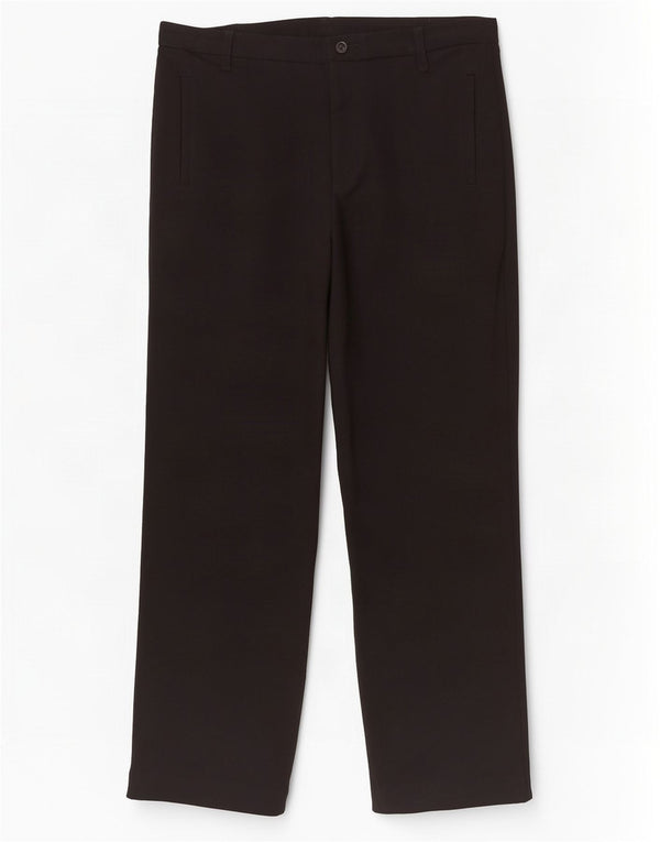 Calça feminina Marks & Spencer Straight Suit Reino Unido 14 Médio W34 L30 Preta