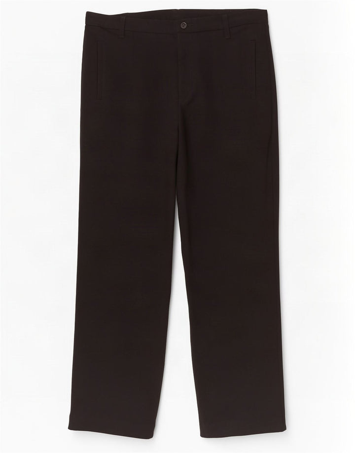 Calça feminina Marks & Spencer Straight Suit Reino Unido 14 Médio W34 L30 Preta