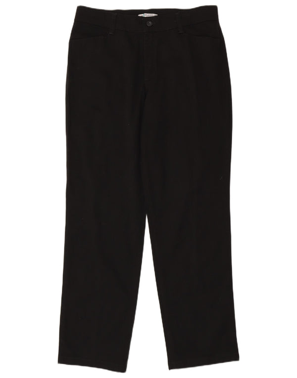 Lee Calça feminina casual de cintura alta e ajuste relaxado US 14 XL W34 L32 preta
