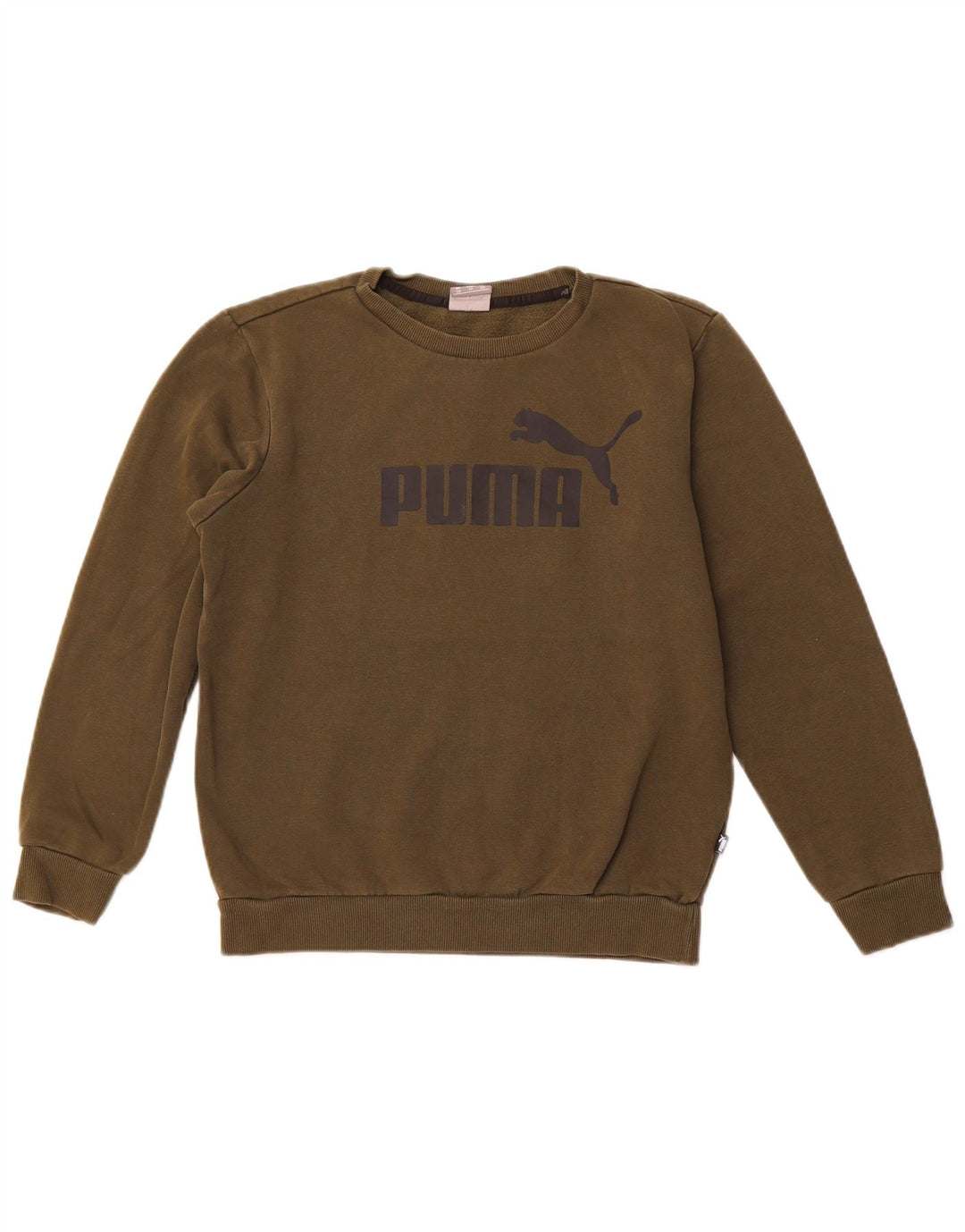PUMA Mens Graphic Moletom Jumper XS Algodão Cáqui