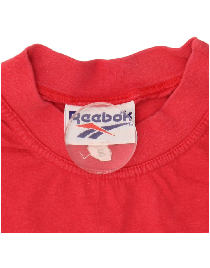 Camiseta gráfica masculina Reebok Top pequeno vermelho