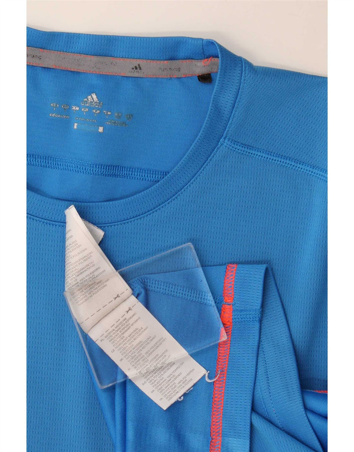 Camiseta masculina Adidas grande poliéster azul