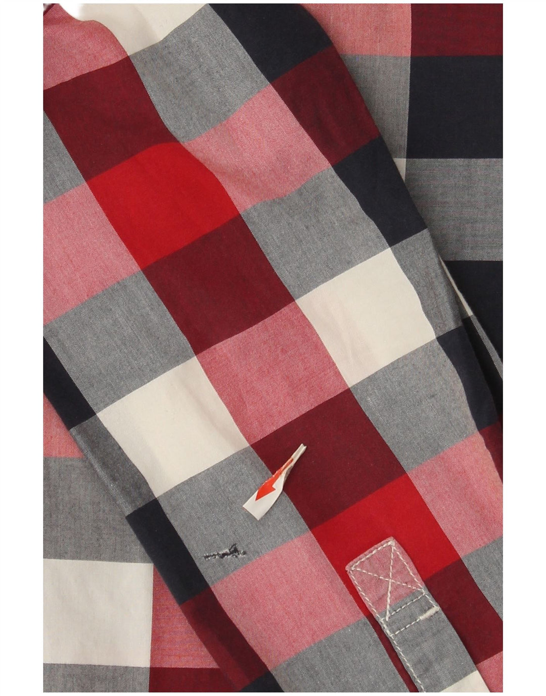 Camisa masculina Tommy Hilfiger pequena xadrez multicolorida de algodão