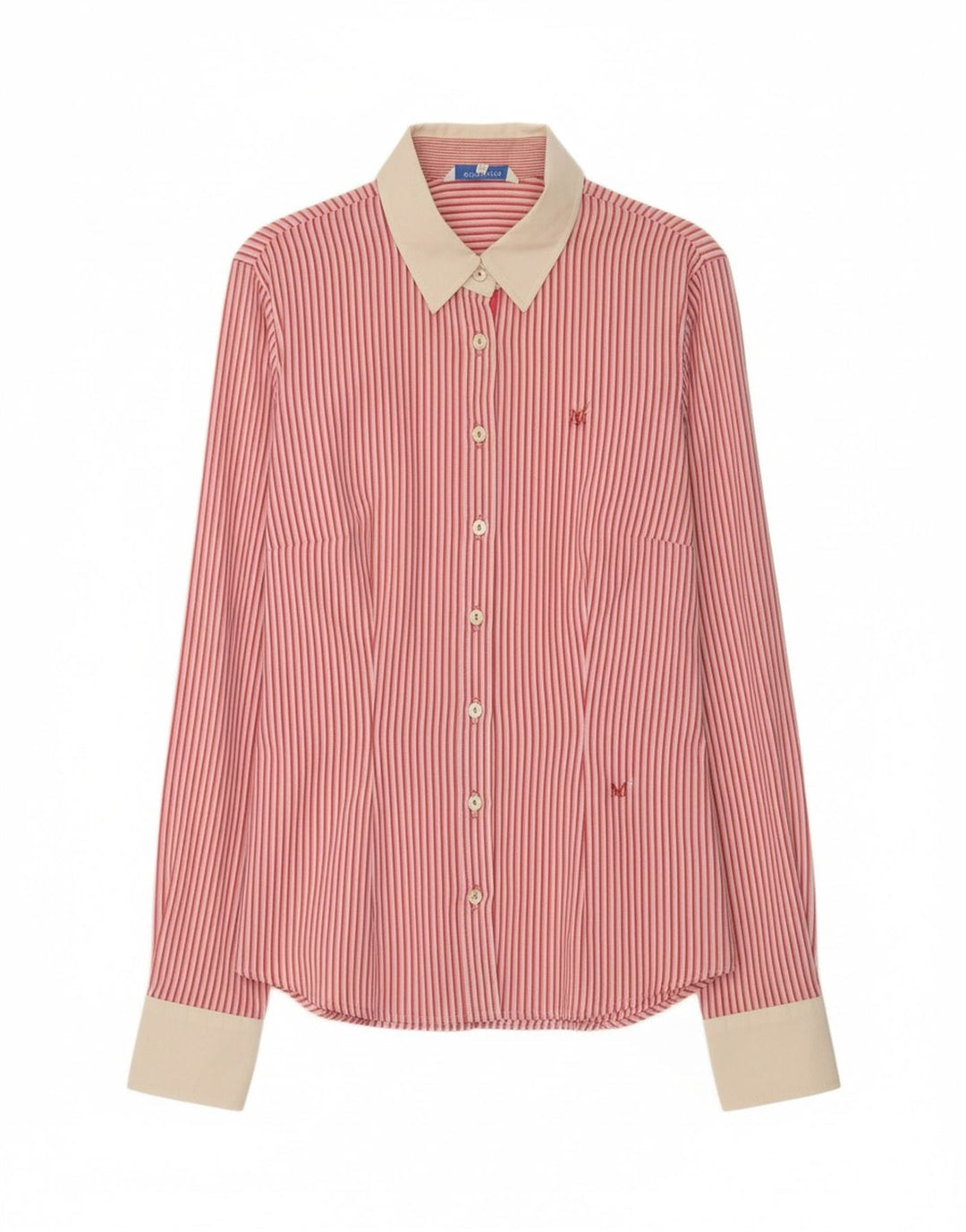 Camisa feminina MARELLA IT 44 algodão listrado rosa médio