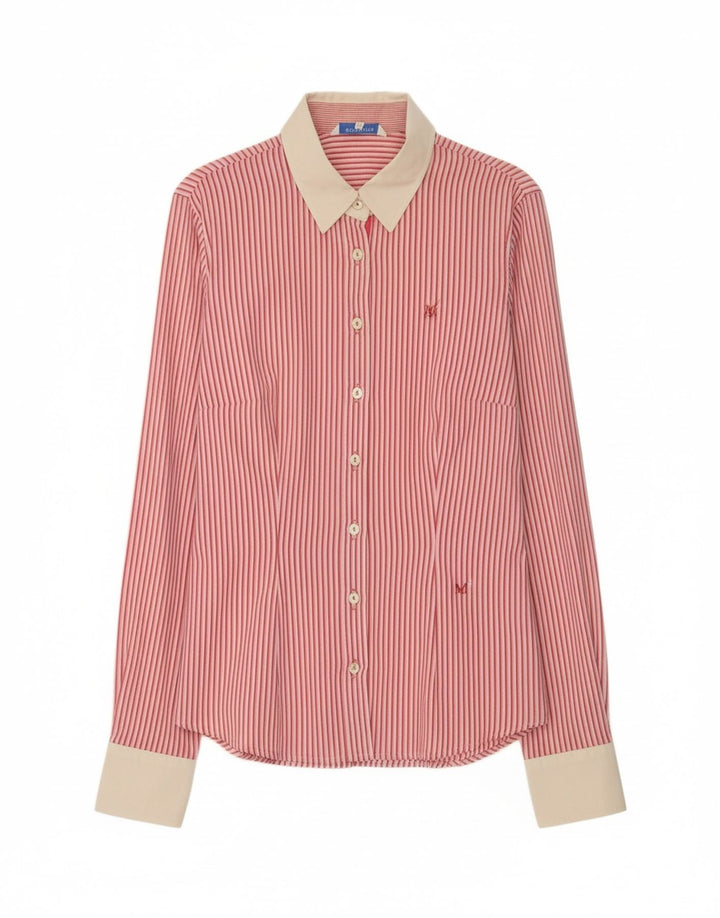 Camisa feminina MARELLA IT 44 algodão listrado rosa médio