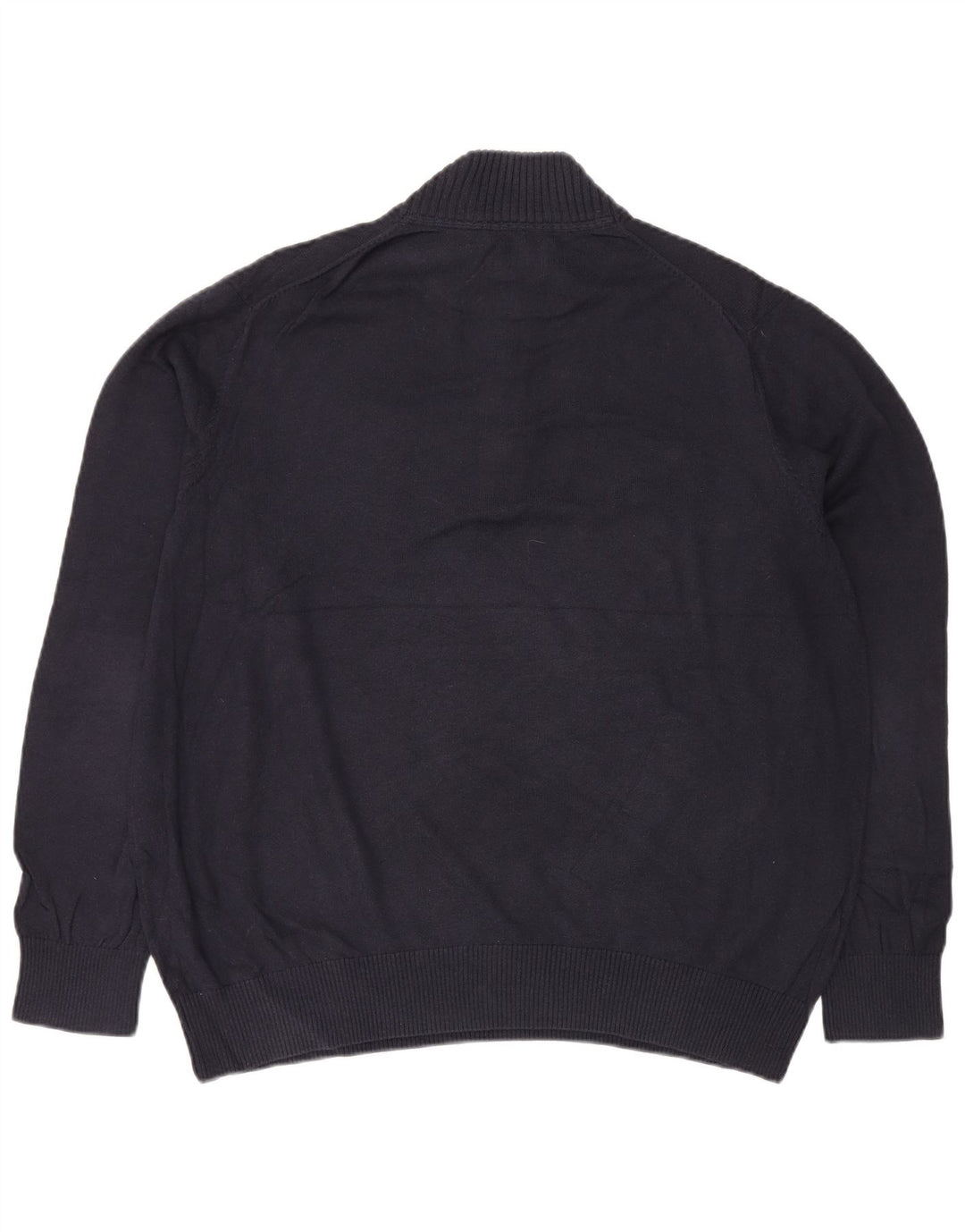 Suéter masculino EDDIE BAUER com zíper e gola XL azul marinho algodão