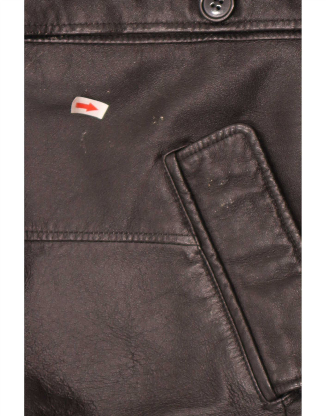 Jaqueta de couro masculina vintage UK 40 grande preta