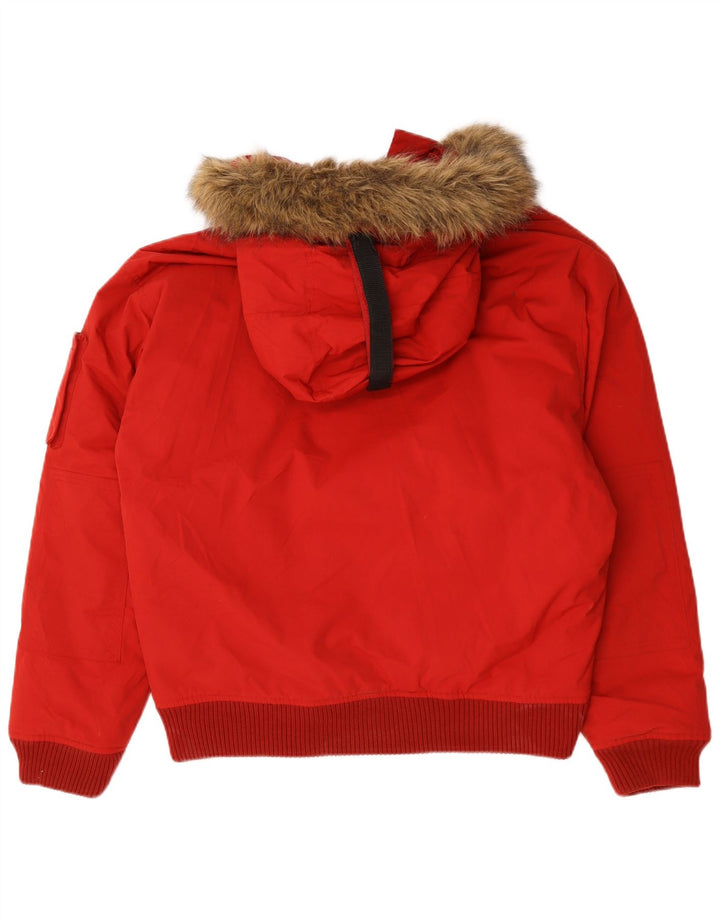 Jaqueta masculina acolchoada com capuz Helly Hansen Reino Unido 40 grande nylon vermelho