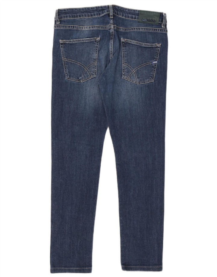 Gas Womens Slim Jeans W33 L28 Azul Algodão