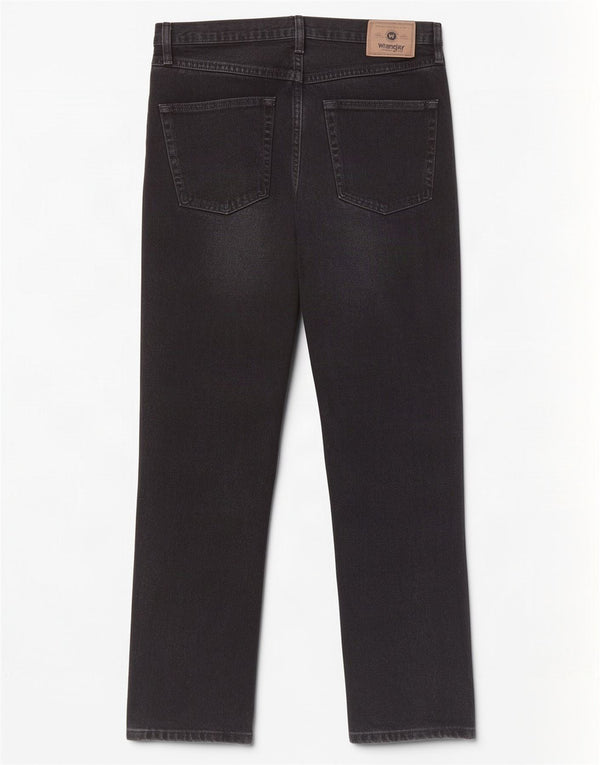 Wrangler Mens Regular Fit Straight Jeans W34 L30 Algodão Preto