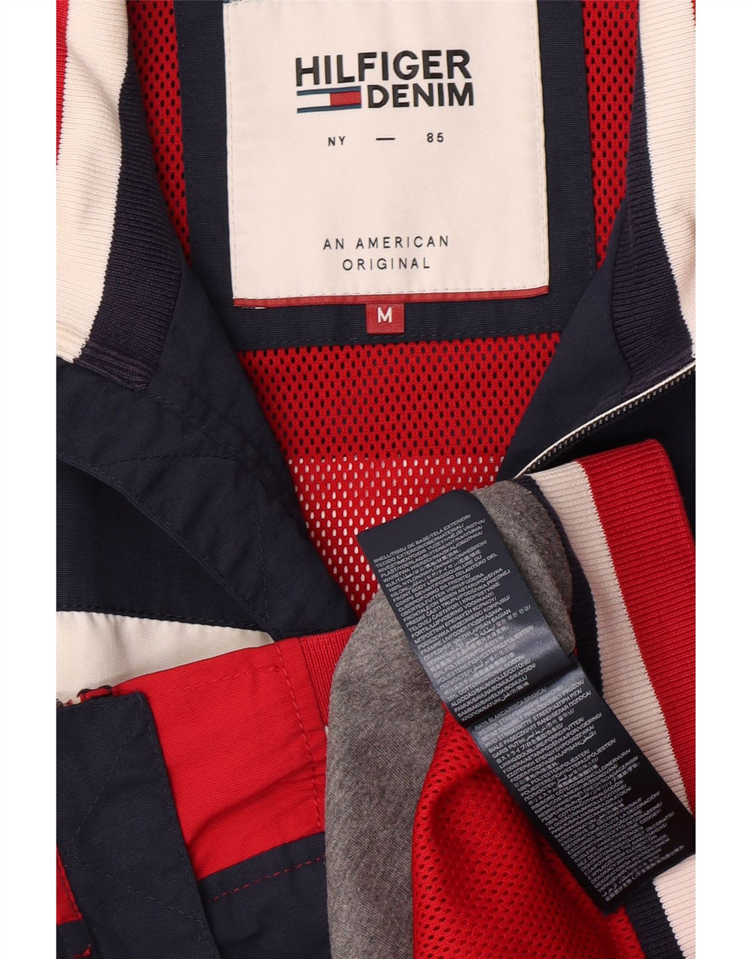 Jaqueta bomber masculina Tommy Hilfiger Reino Unido 38 bloco colorido médio multicolorido