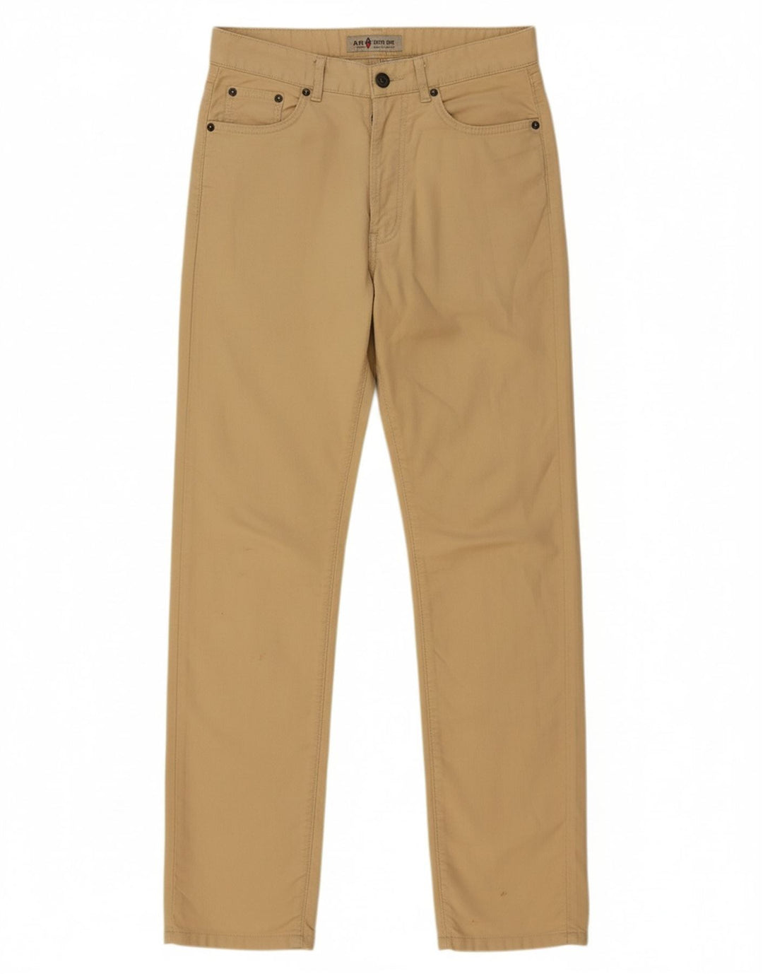 Calça feminina reta casual VINTAGE W28 L33 algodão bege
