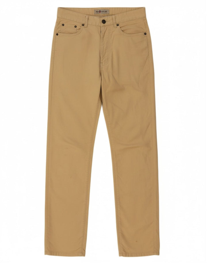 Calça feminina reta casual VINTAGE W28 L33 algodão bege