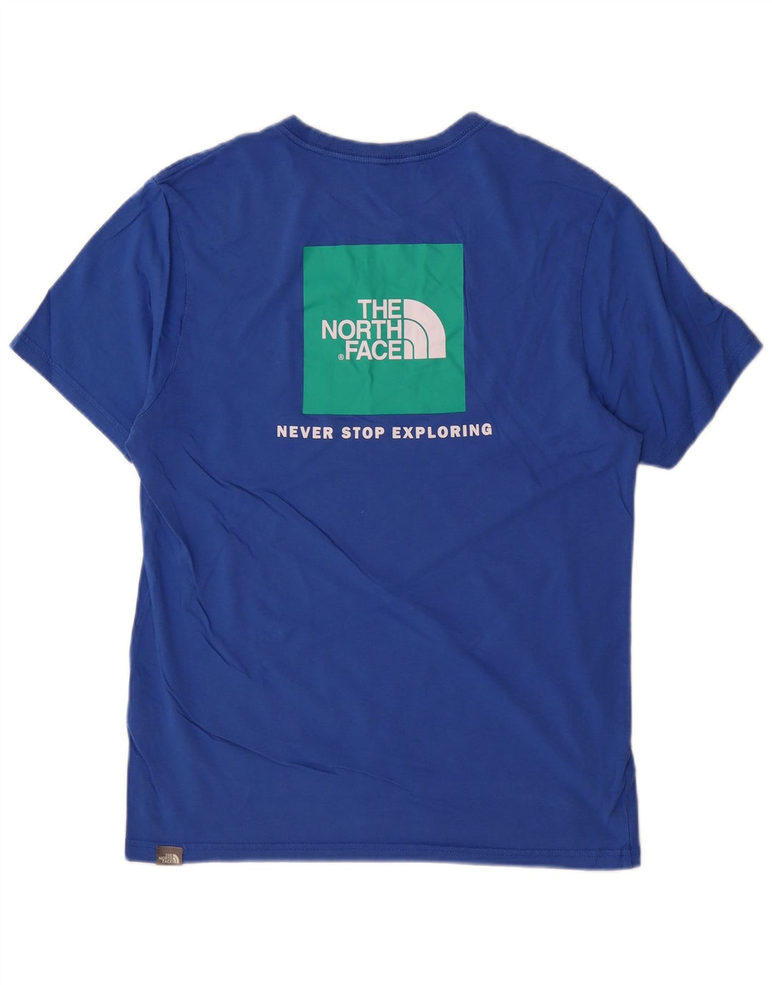 Camiseta gráfica masculina The North Face Top de algodão azul médio