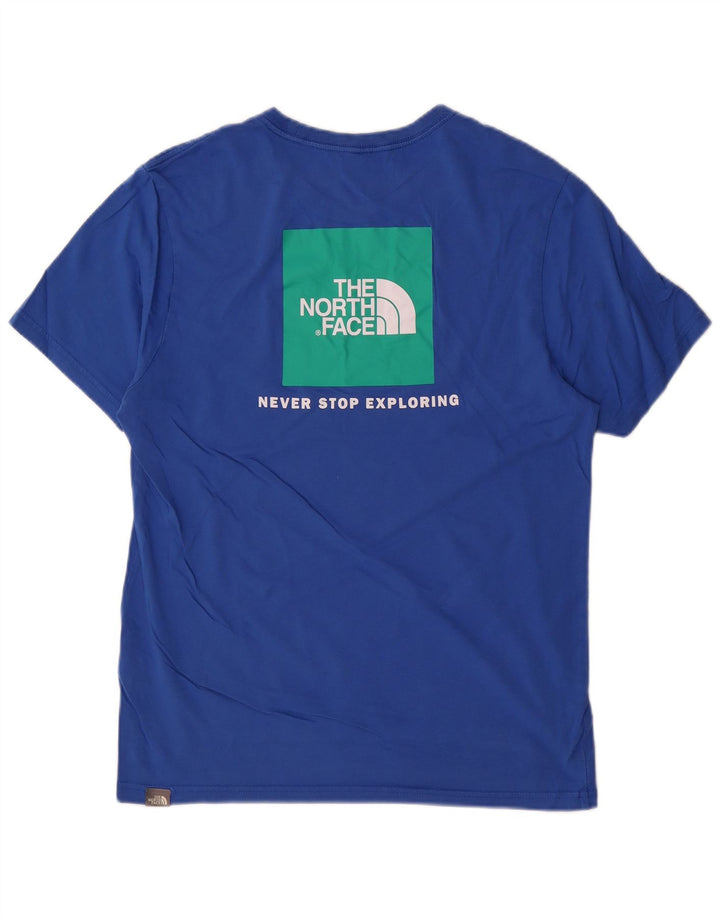 Camiseta gráfica masculina The North Face Top de algodão azul médio