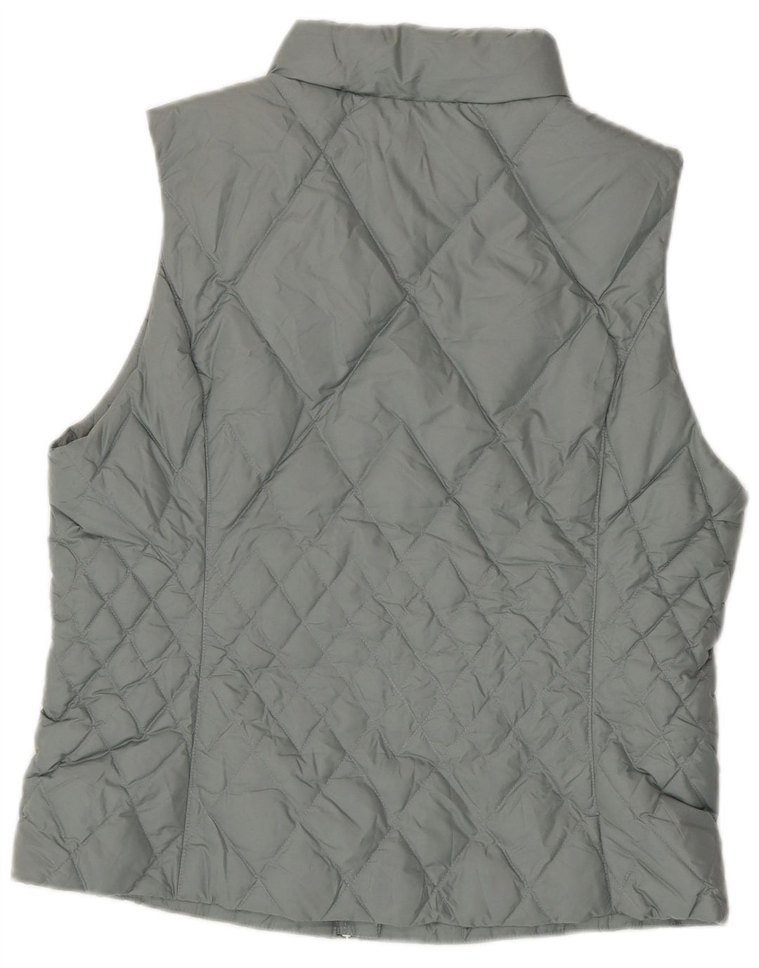 Colete acolchoado feminino Eddie Bauer UK 16 grande poliéster azul