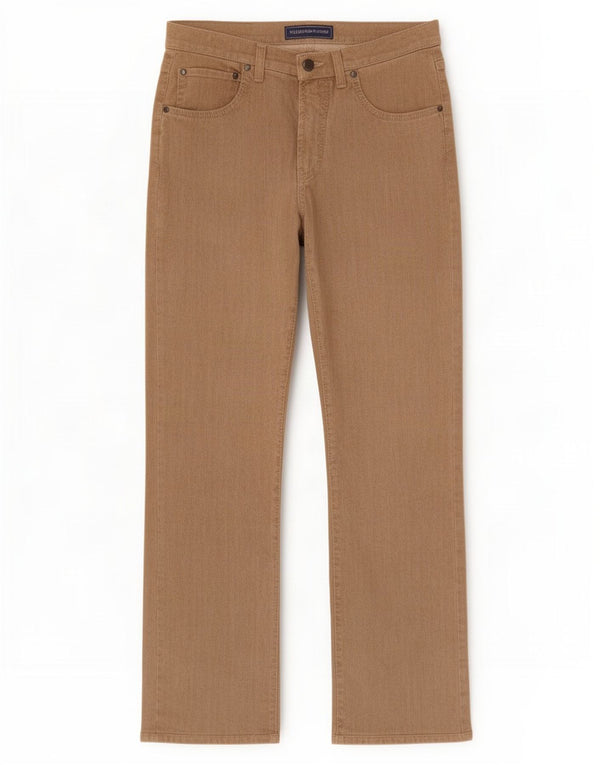 Trussardi Calça jeans reta masculina W31 L30 algodão marrom