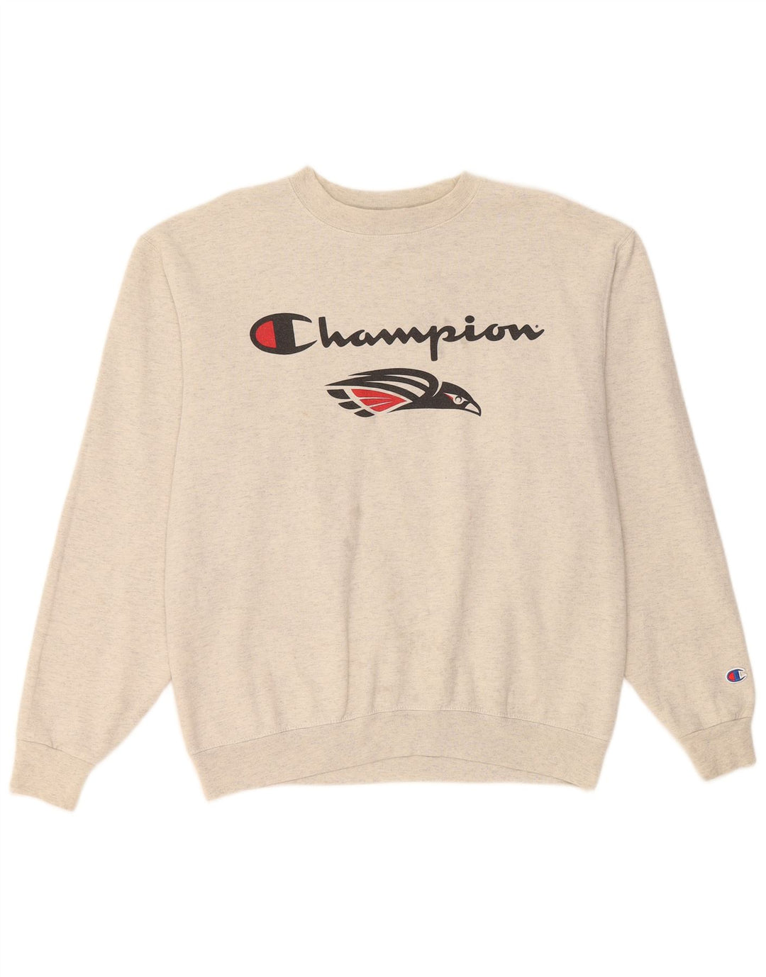 CHAMPION Suéter gráfico feminino com capuz UK 14 cinza médio
