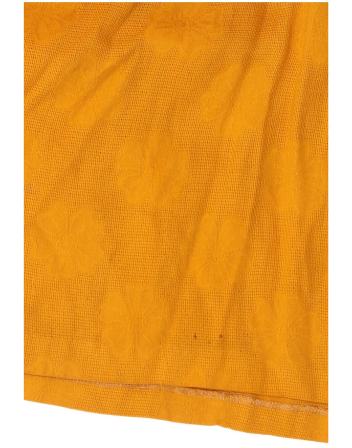Pulôver feminino vintage blusa UE 40 médio amarelo floral