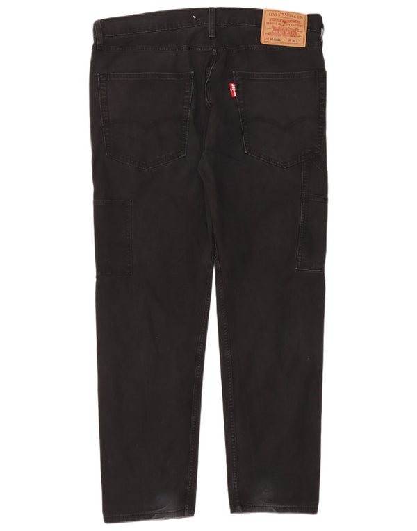 Calça casual reta masculina Hi-Ball Levi's W36 L30 algodão preto