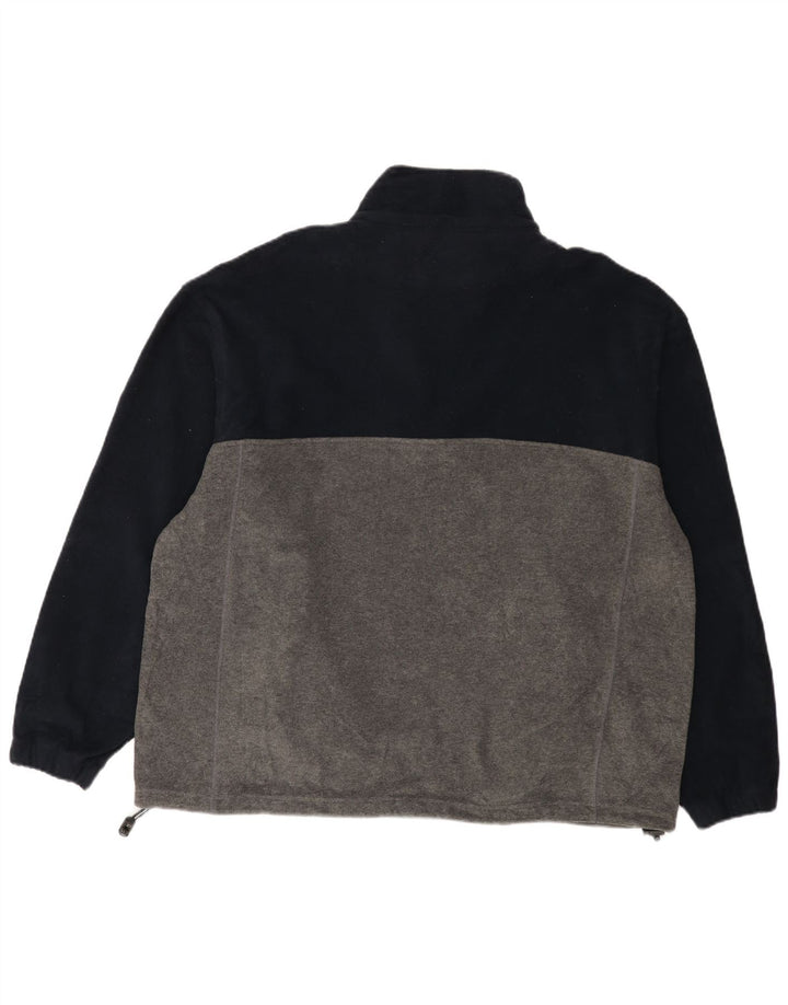 Jumper masculino Champion de lã com zíper e gola XL azul marinho poliéster colorblock