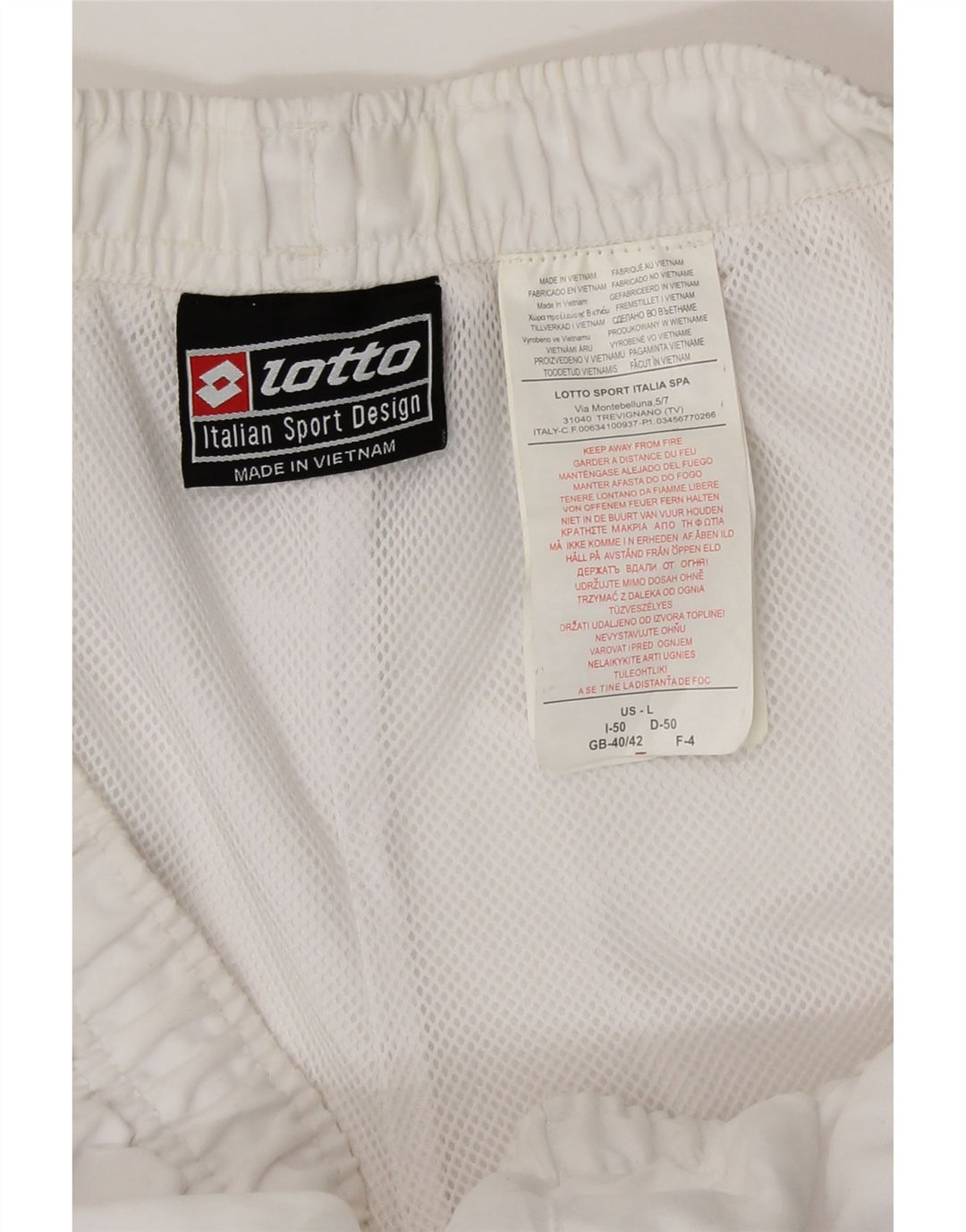 Lotto Mens Sport Shorts UK 40/42 Grande Poliéster Branco