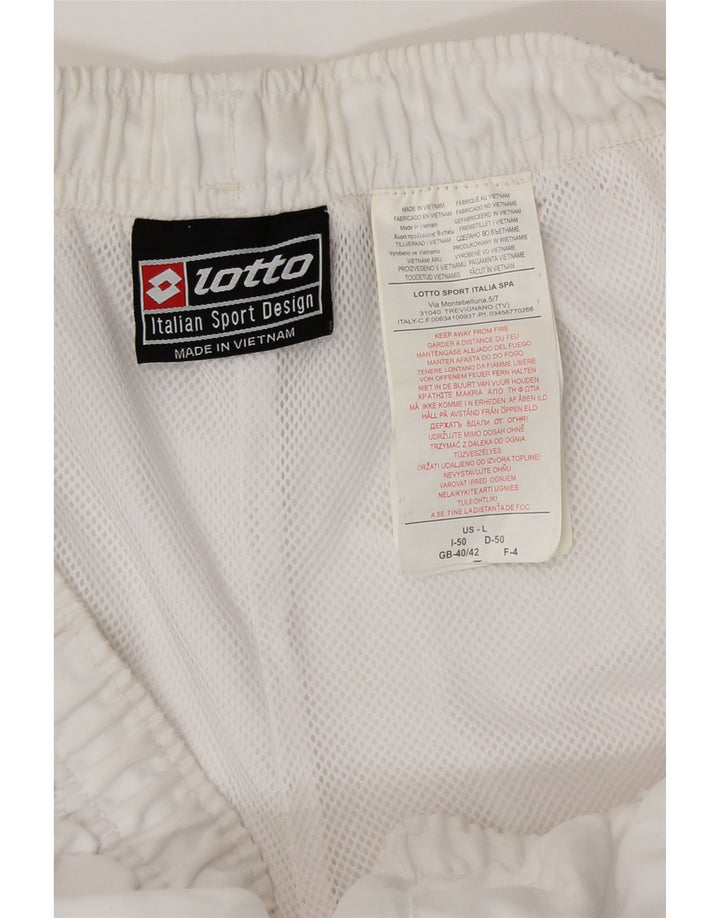 Lotto Mens Sport Shorts UK 40/42 Grande Poliéster Branco