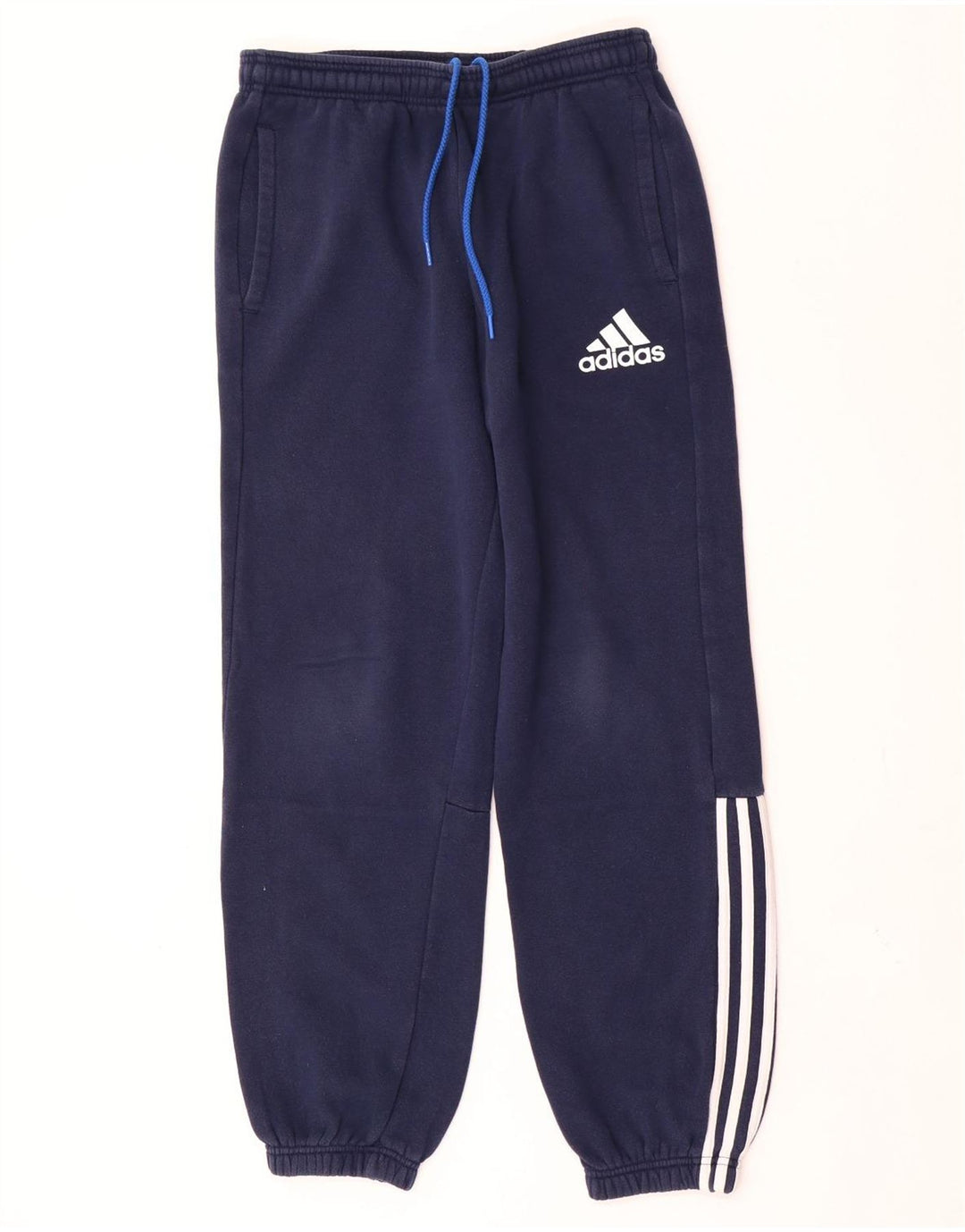 Adidas Mens Treino Calças Joggers Médio Azul Marinho Algodão