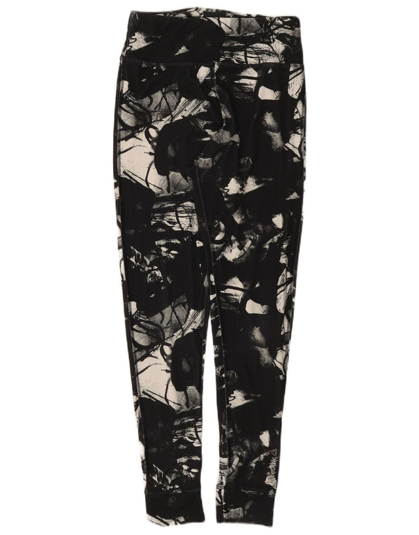 Calça de treino feminina Reebok Joggers UK 8/10 pequena camuflagem preta