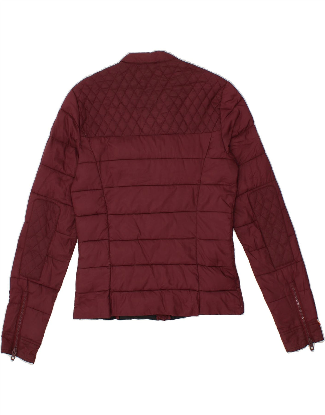 SUPERDRY Womens Padded Jacket UK 6 XS Maroon Nylon Vintage Superdry and Second-Hand Superdry from Messina Hembry 