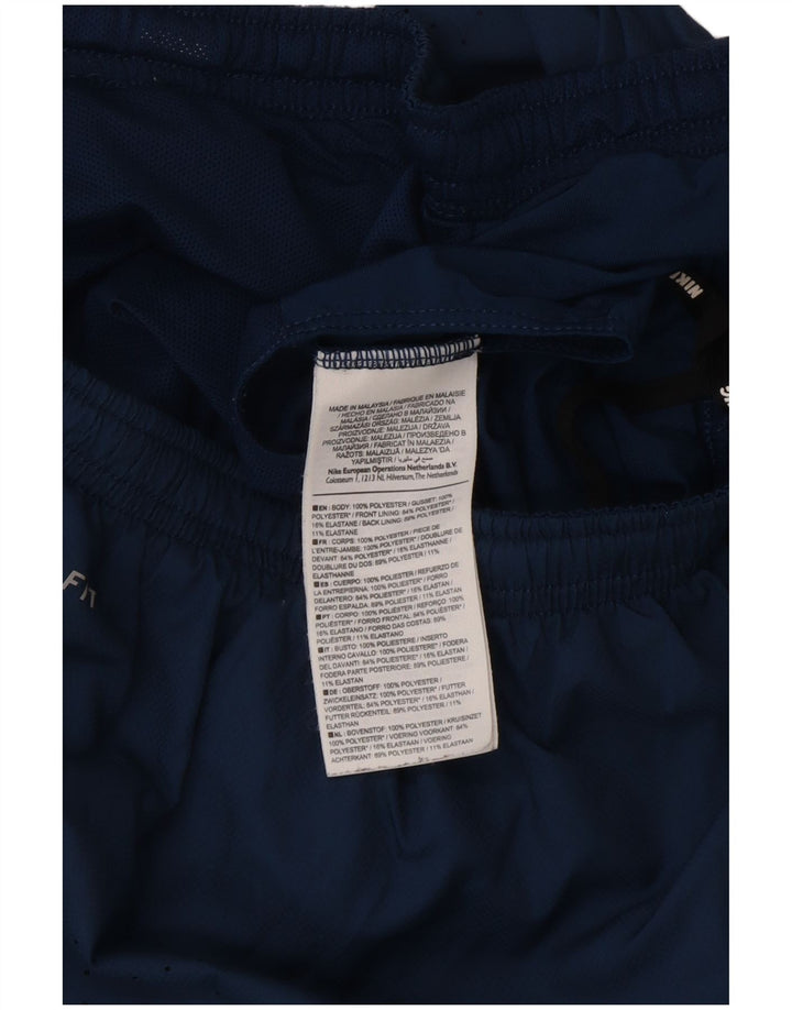 Shorts esportivos masculinos Nike Regular Fit médio azul colorblock poliéster esportivo