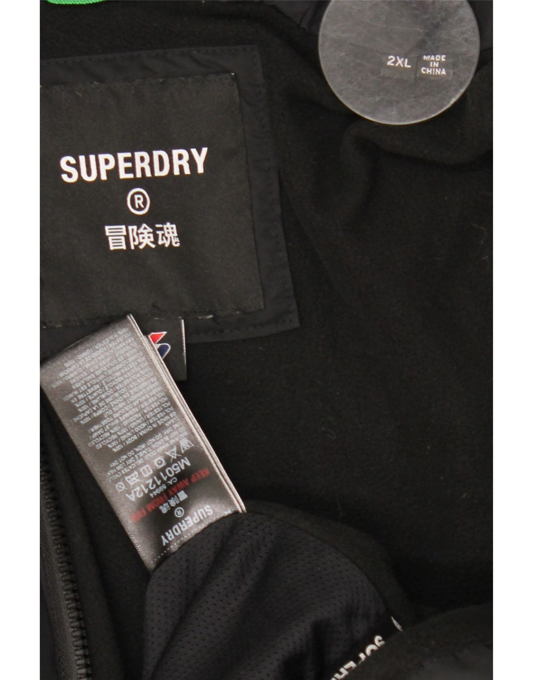 Jaqueta acolchoada masculina Superdry UK 44 2XL poliéster preto