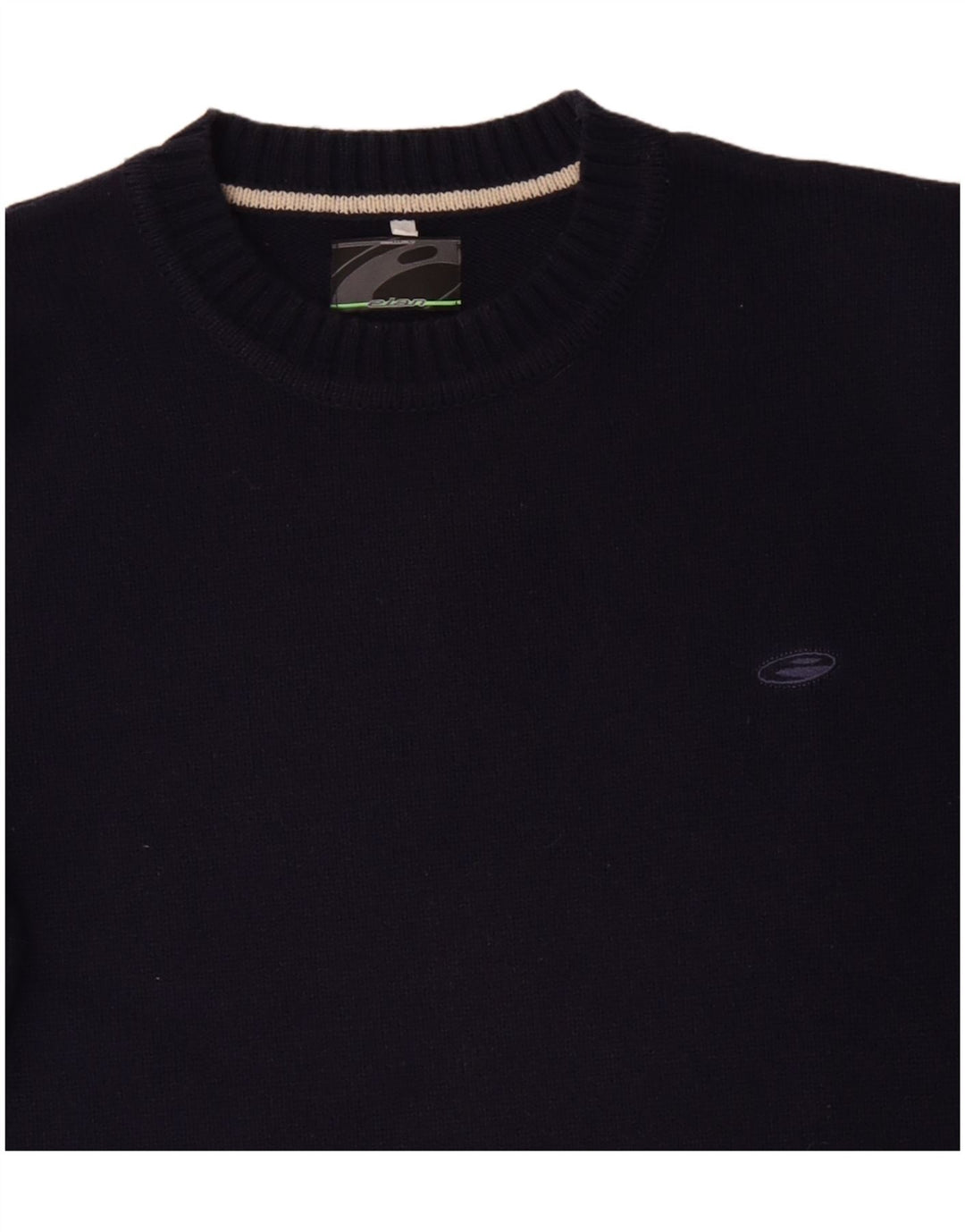 Suéter vintage masculino com gola redonda IT 56 2XL algodão azul marinho