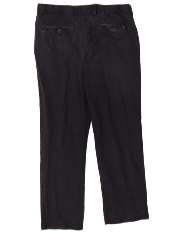 Calça chino masculina Marks & Spencer regular W34 L29 algodão azul marinho