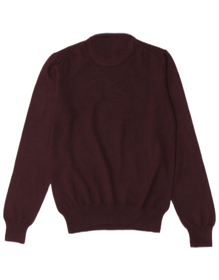 Suéter masculino Brooksfield com gola redonda IT 46 lã virgem marrom pequena