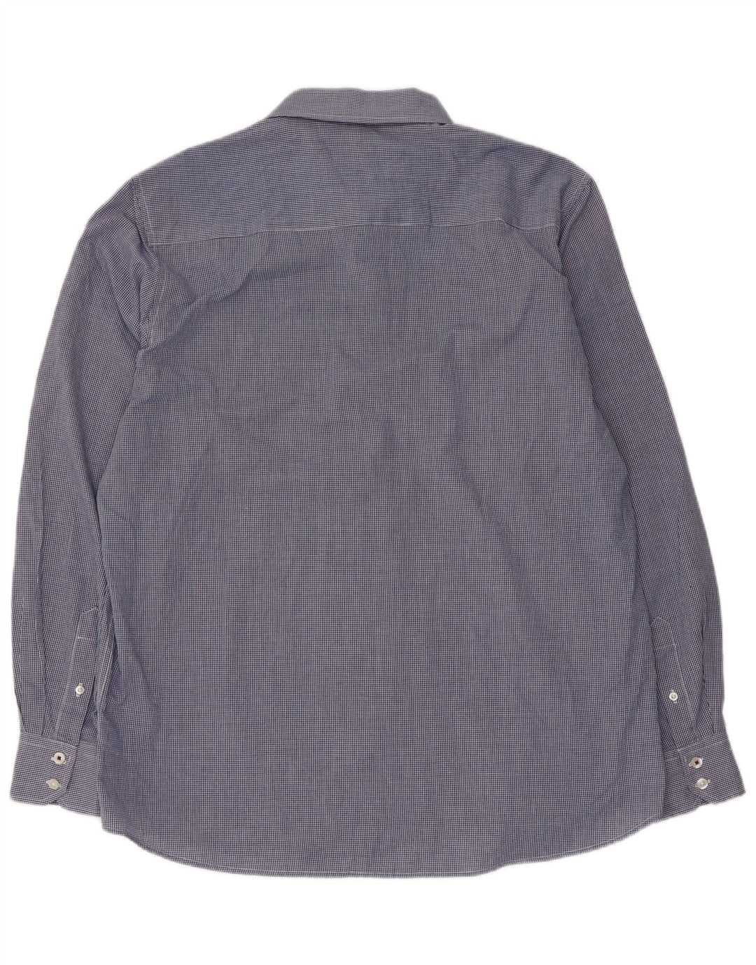 PIERRE CARDIN Camisa masculina de ajuste regular 2XL poliéster azul guingão
