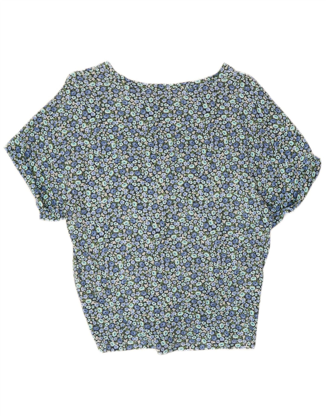 Blusa cropped feminina TOMMY HILFIGER Reino Unido 10 algodão floral azul pequeno