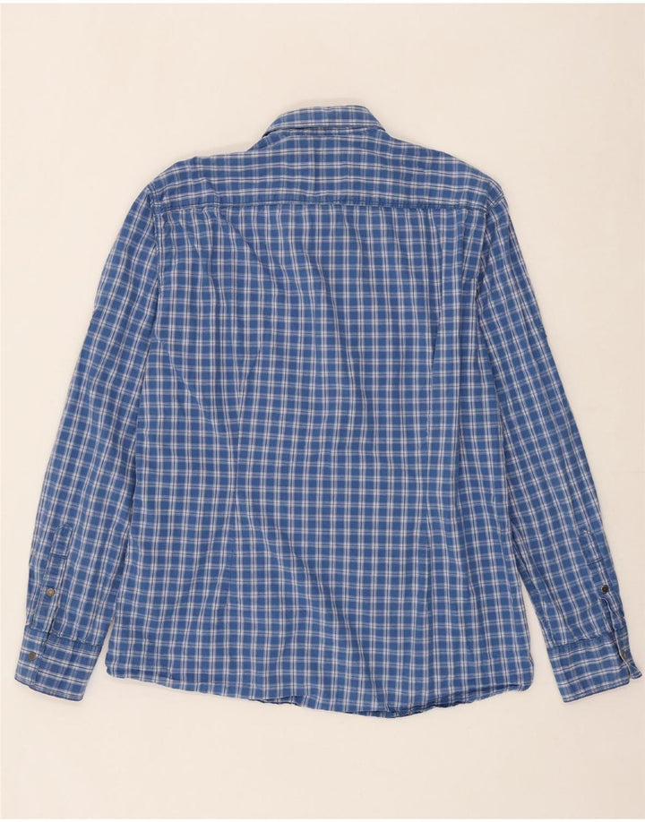 TOM TAILOR Mens Shirt 2XL Blue Check Cotton Vintage Tom Tailor and Second-Hand Tom Tailor from Messina Hembry 