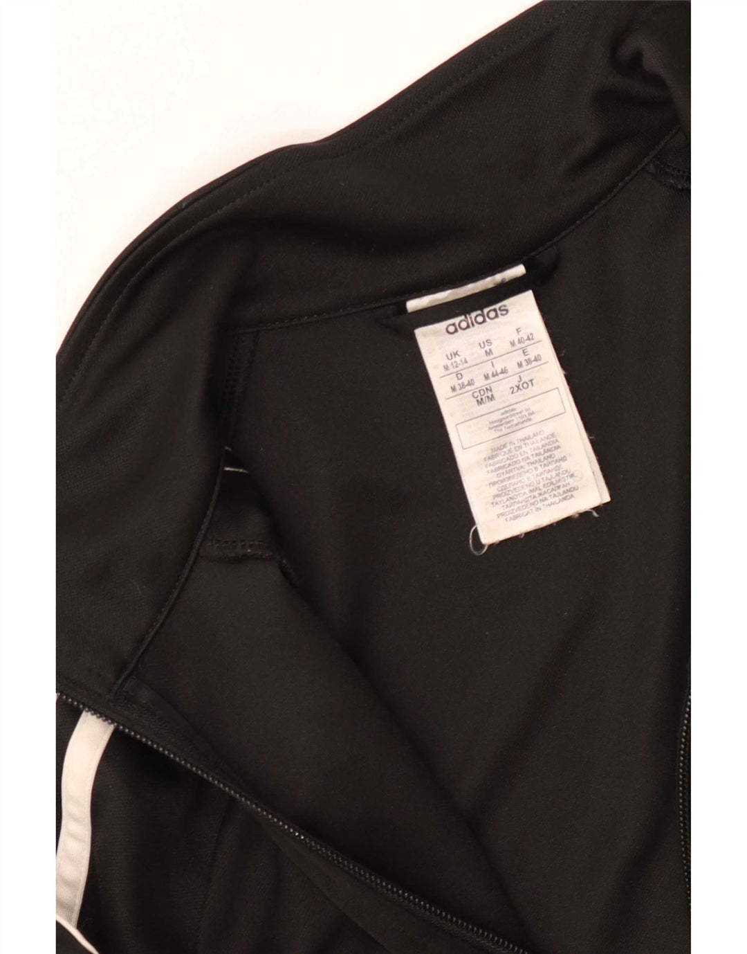 Adidas Womens Tracksuit Top Jacket UK 12/14 Médio Preto Poliéster