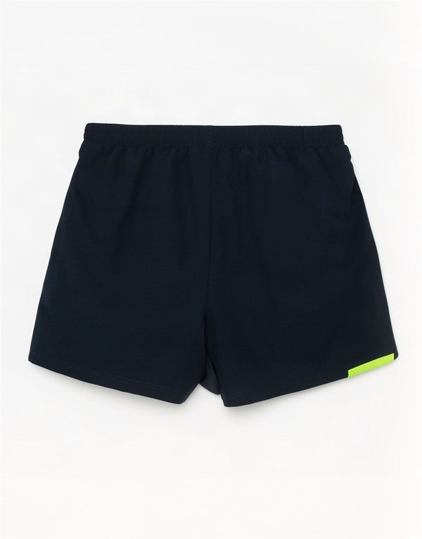 Shorts de natação masculino Adidas médio azul marinho colorblock poliéster