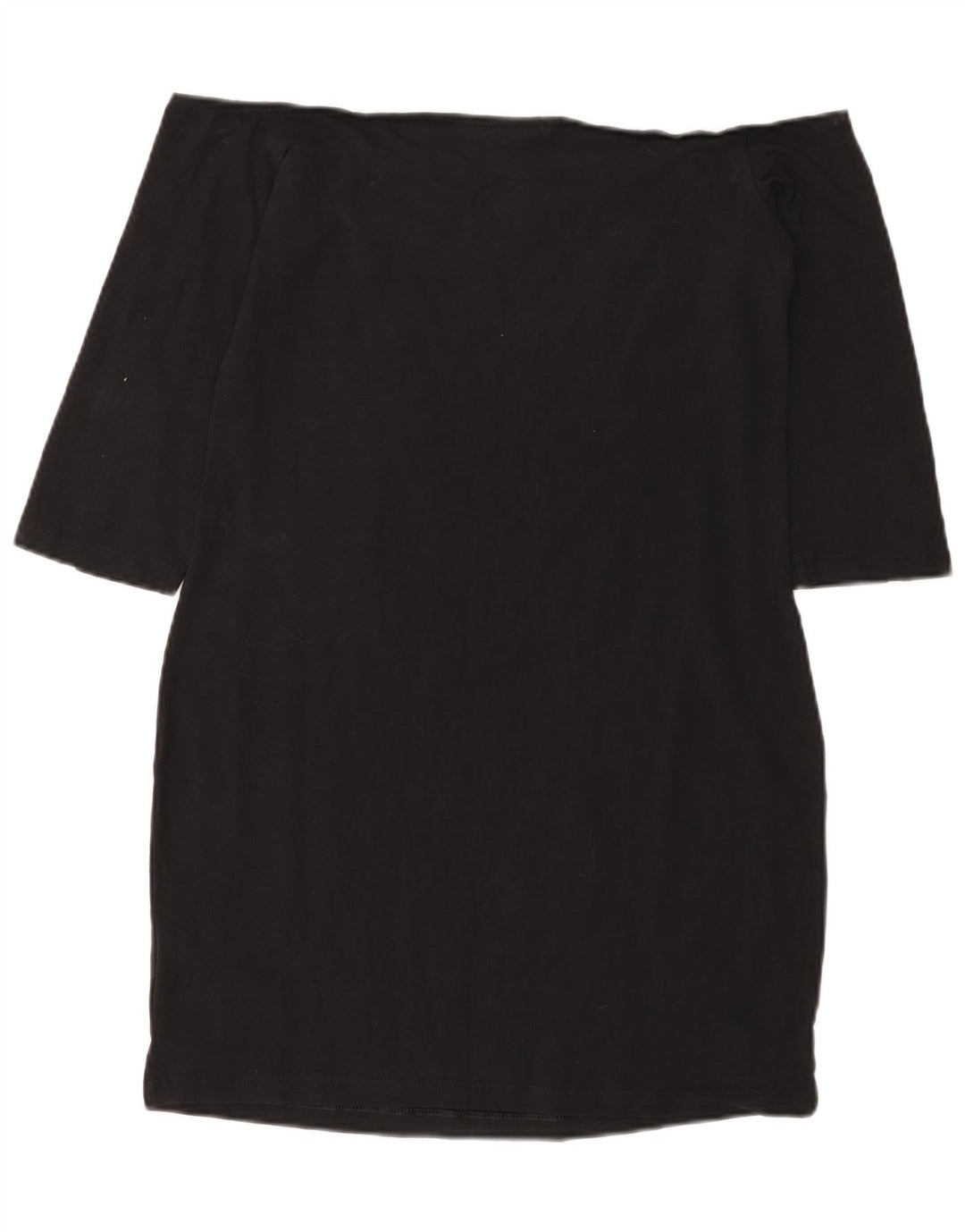 Vestido feminino ADIDAS com ombros de fora UK 18 XL preto algodão