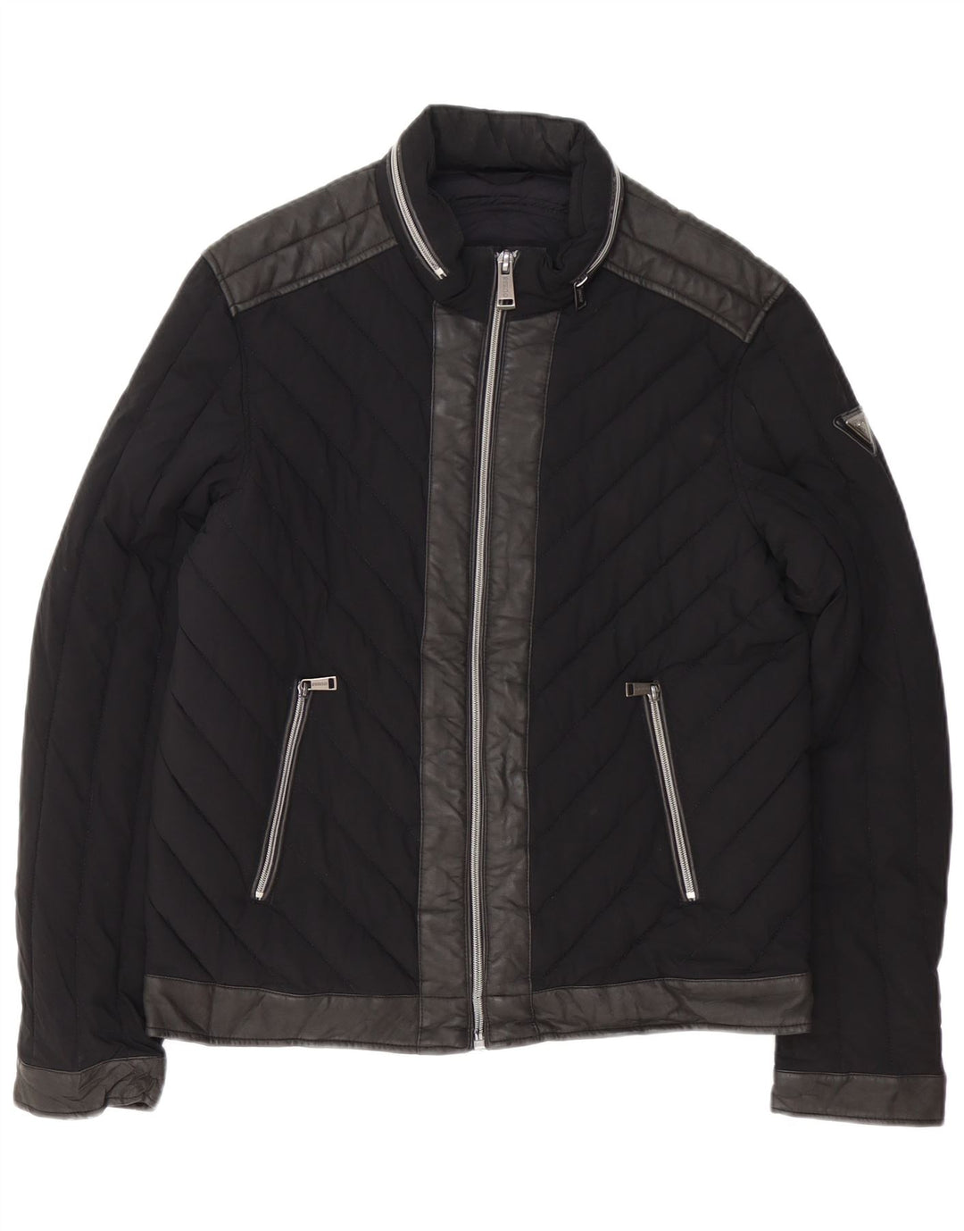 Jaqueta acolchoada masculina Guess UK 42 XL polietileno preto