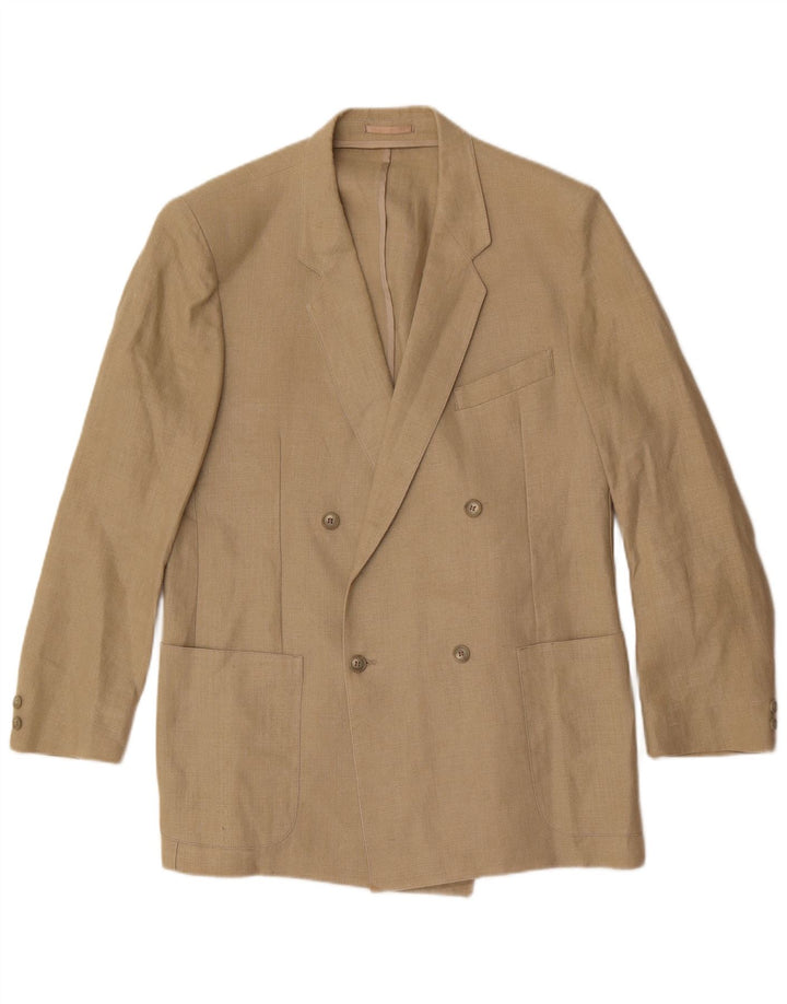 Jaqueta blazer masculina High Sky com peito duplo Reino Unido 38 bege médio