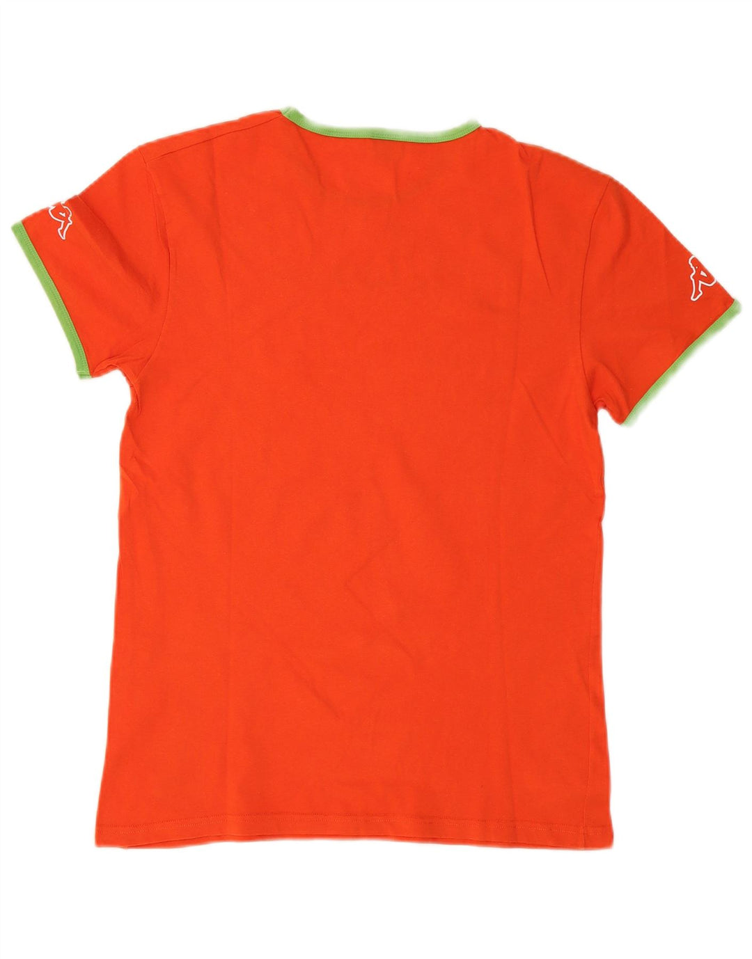 Camiseta feminina Kappa com estampa gráfica UK 12 algodão laranja médio