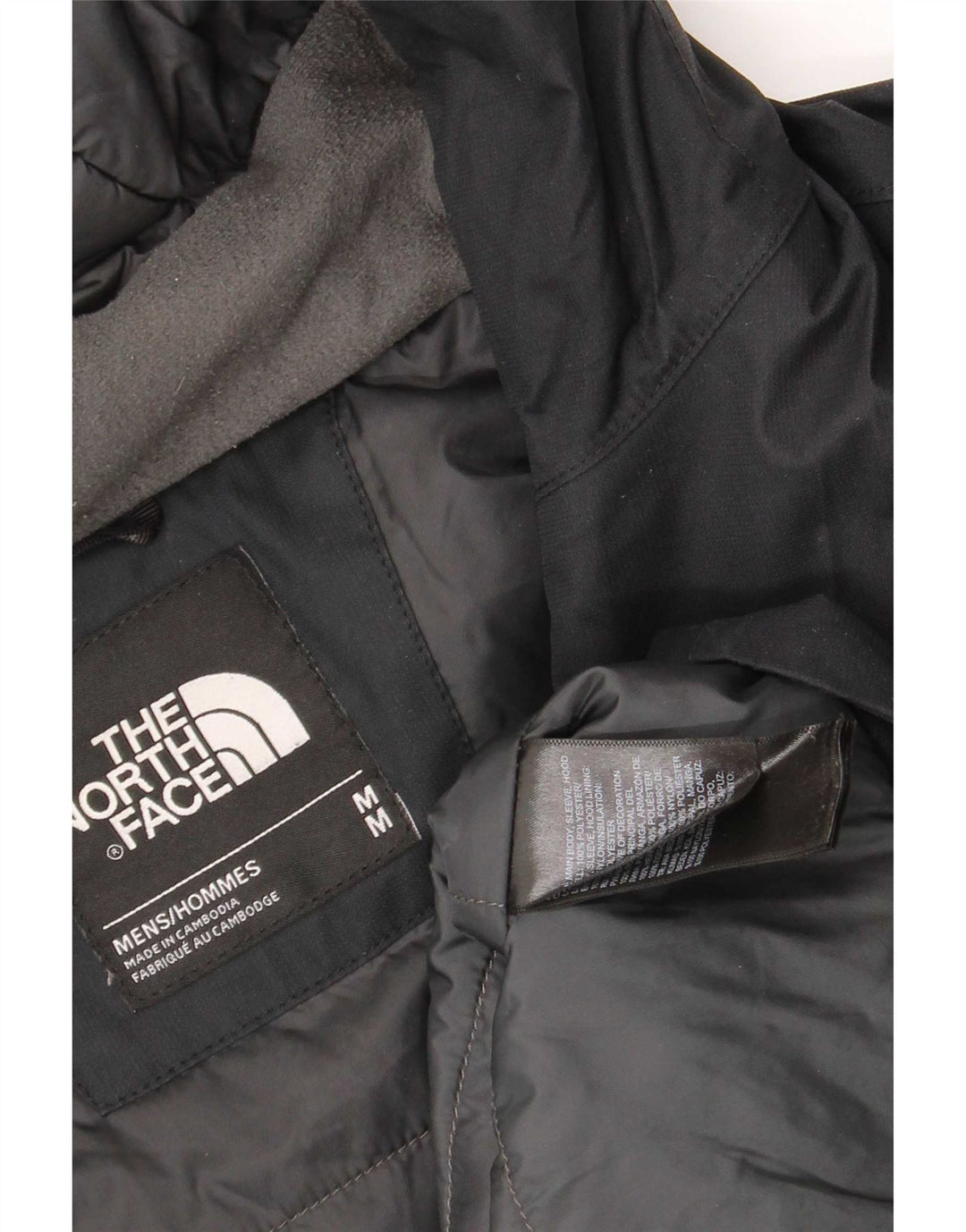 Jaqueta corta-vento masculina com capuz The North Face Reino Unido 38 poliéster preto médio