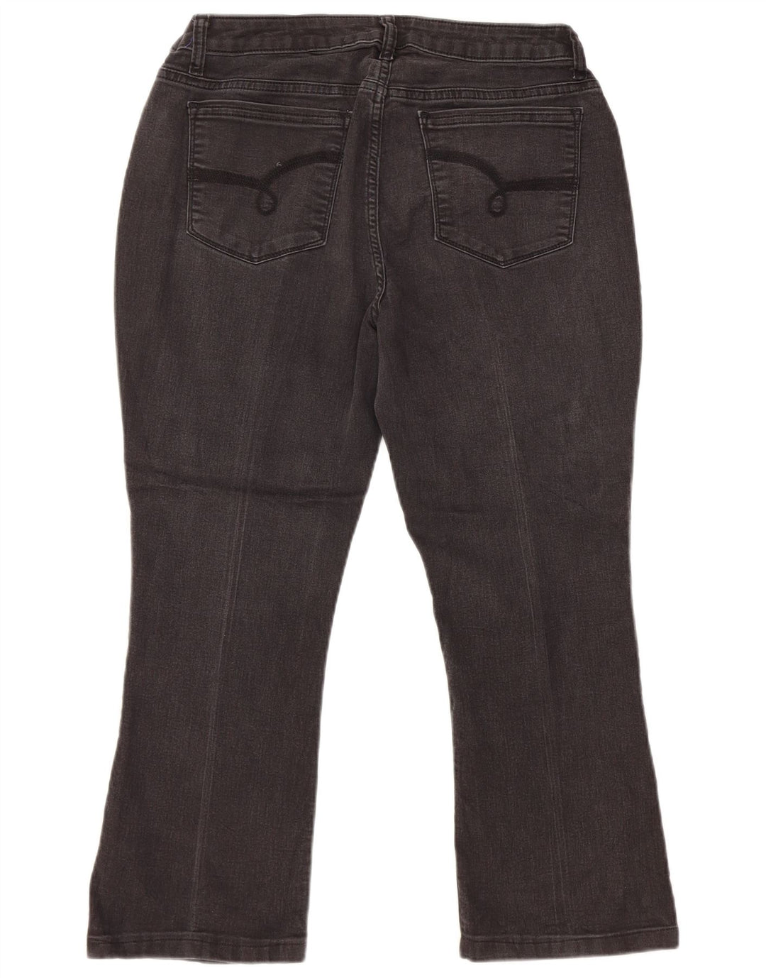 Calça jeans feminina LEE Riders cintura média com corte bootcut US 14 XL W32 L24 preta