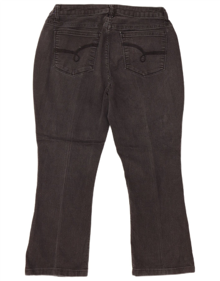 Calça jeans feminina LEE Riders cintura média com corte bootcut US 14 XL W32 L24 preta