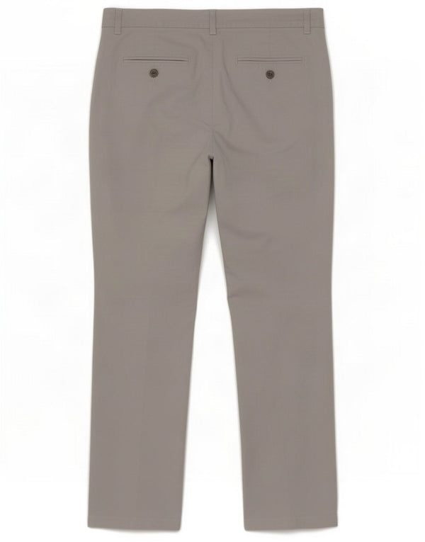 Max Mara Womens Weekend Straight Chino Calças UK 12 Médio W30 L27 Cinza