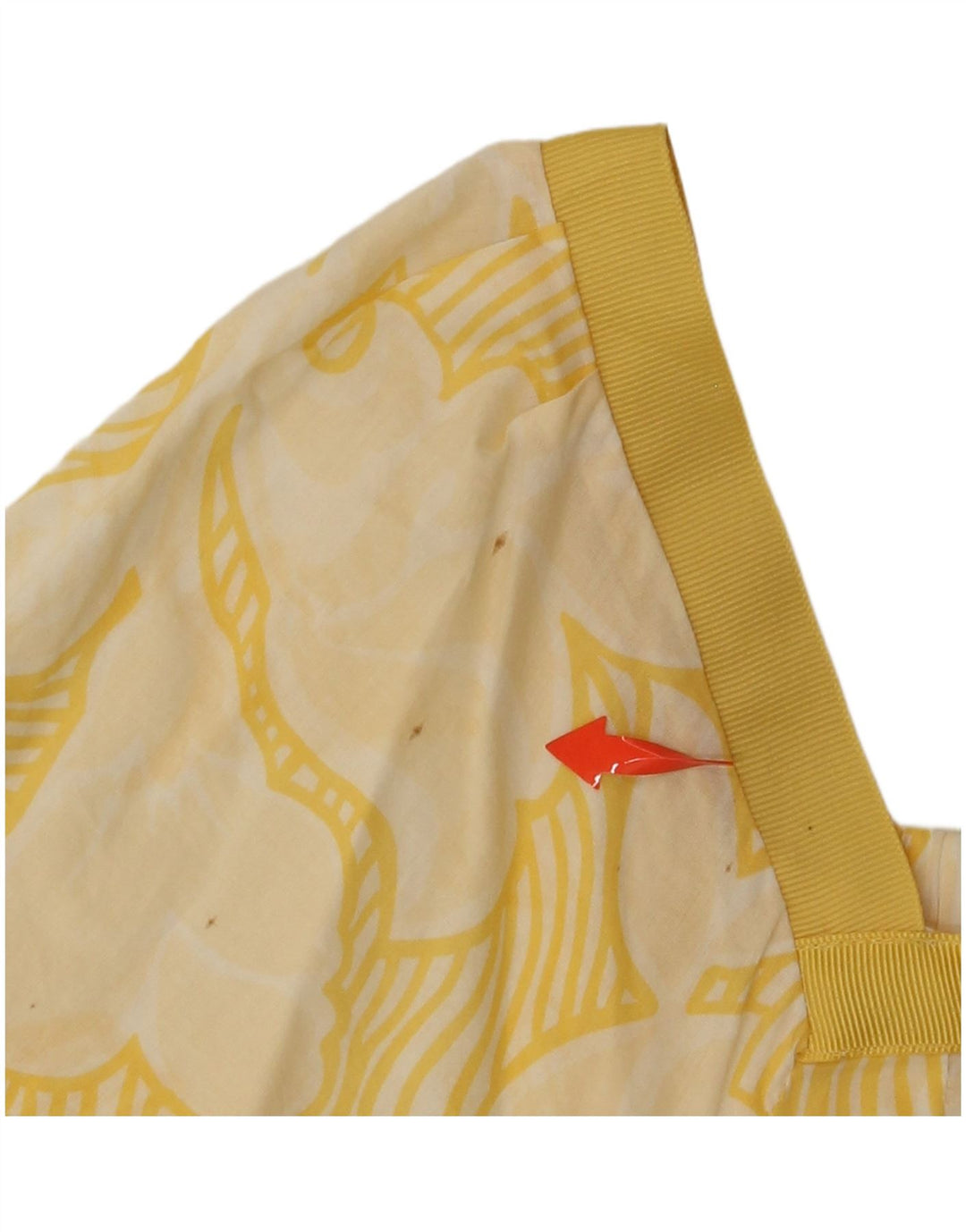 Blusa cropped feminina MOSSIMO Reino Unido 16 grande algodão floral amarelo