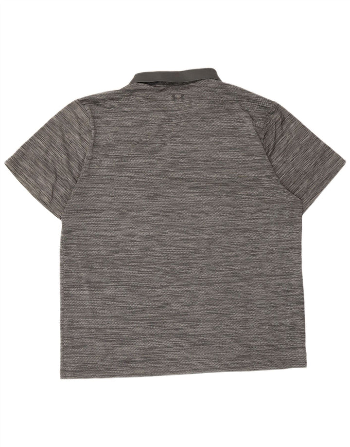 Camisa polo masculina Under Armour 2XL listrada cinza